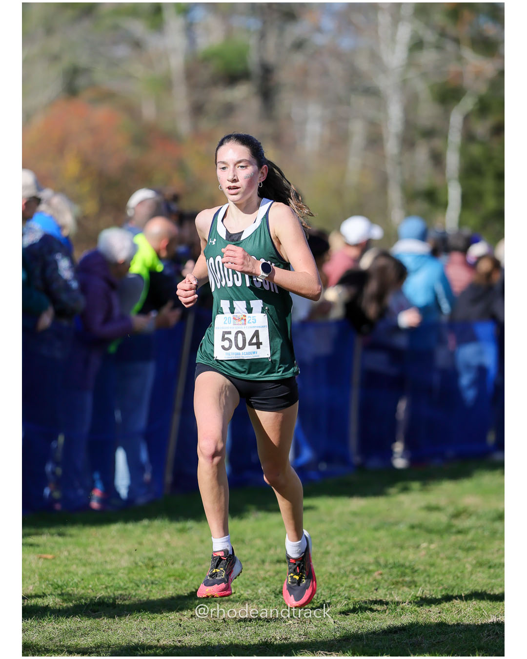 Mary Sluka, Woodstock Union High School, P128, 21:36.85 - New England Cross Country State Championship - Thetford Vt - November 8, 2025 File: ./dir-1-Girls-Championship/251108-2025-New England-Cross-Country-Championships-Thetford-VT-309-296A5453.jpg Mary Sluka, Woodstock Union High School, P128, 21:36.85 - New England Cross Country State Championship - Thetford Vt - November 8, 2025 – 2…